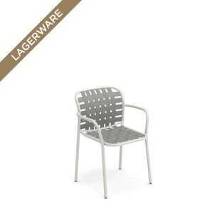 Emu YARD Armlehnstuhl, Matt White / Bespannung Grey Green