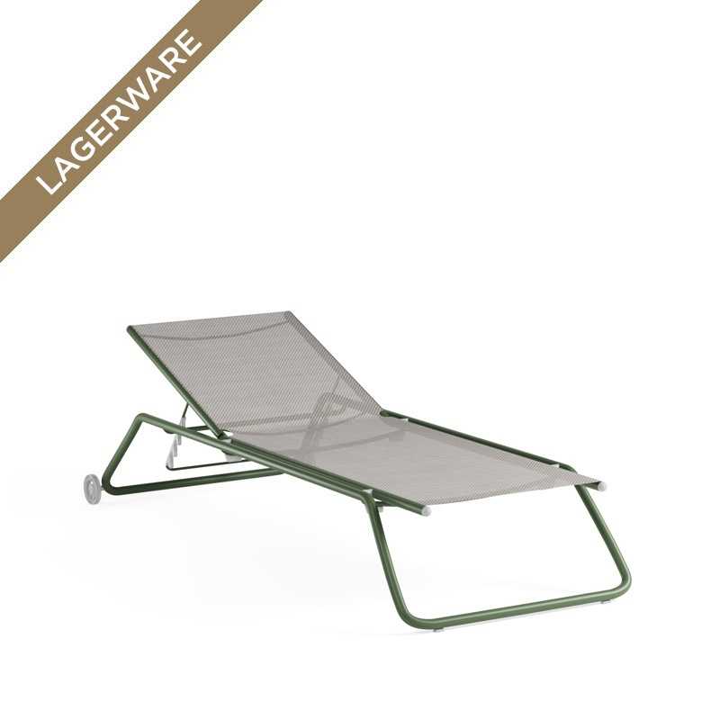 Emu SNOOZE Sonnenliege, Military Green/ Bespannung Ice